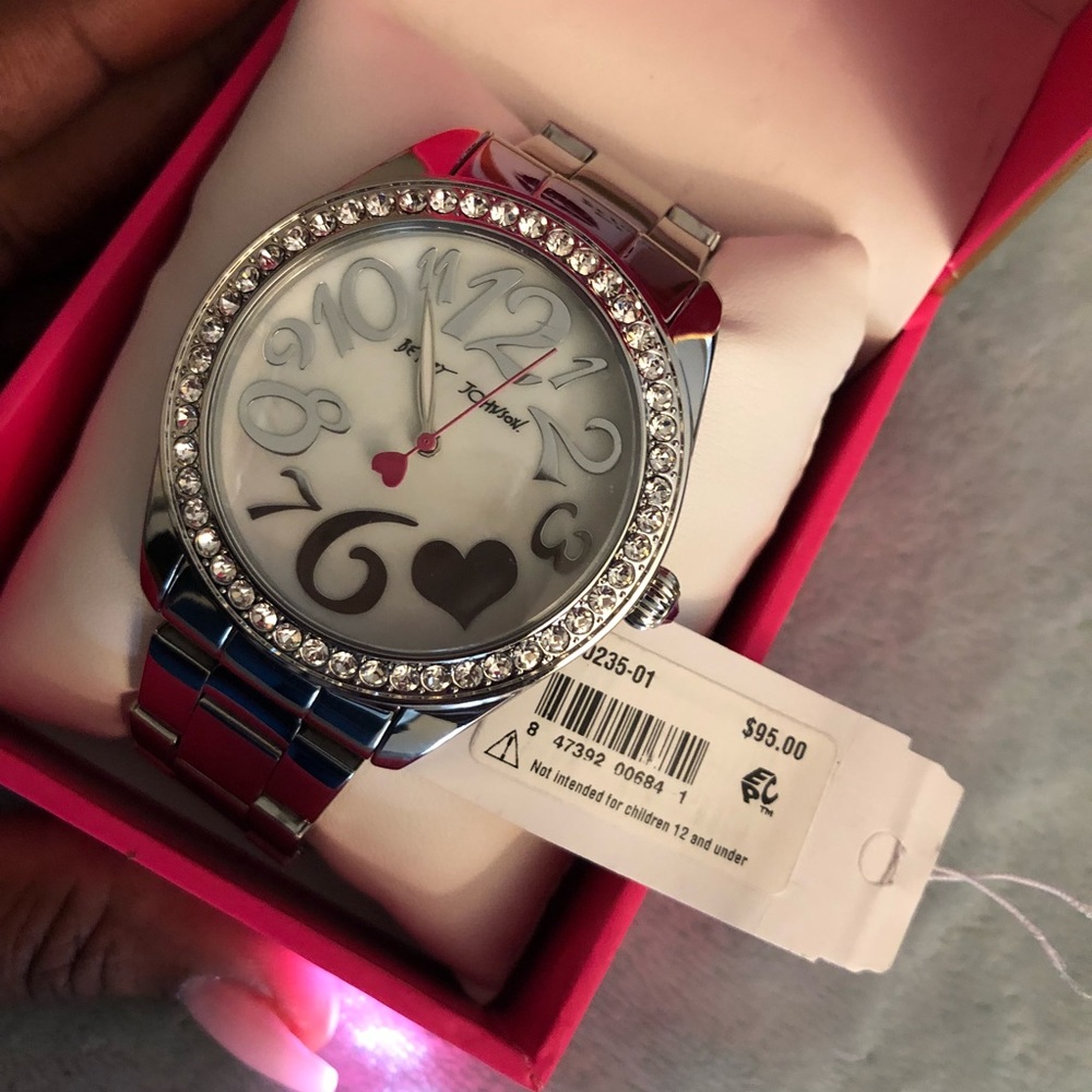 Silver Betsy Johnson watch